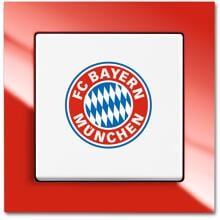 Busch-Jaeger 2000/6 UJ/03 Fanschalter FC Bayern München, Bundesliga Fanschalter, Aus- und Wechselschaltung (2CKA001012A2201)