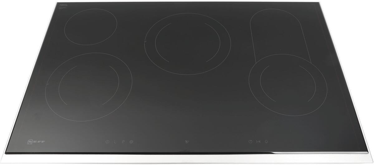 Bosch Siemens 00772978 Glaskeramikfläche, Edelstahl-Top-Rahmen umlaufend, +Rastnasen, 614027 (blau), +Erdungsklemme 611061