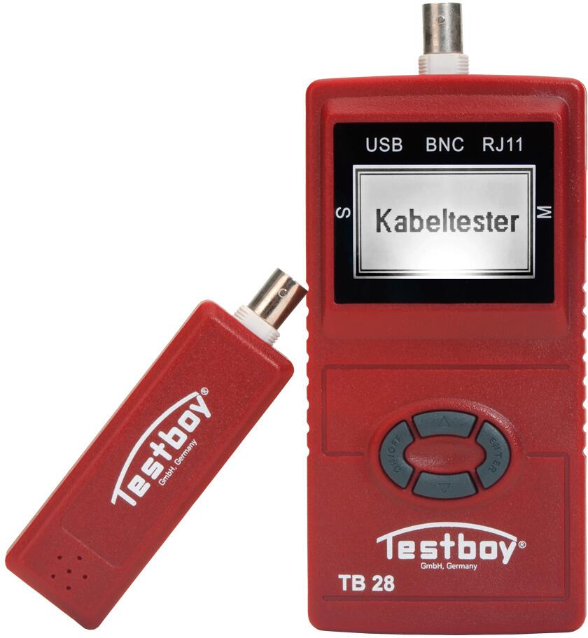 Testboy 28 Netzwerktester für USB-, RJ11-, RJ45- und BNC-Leitungen (61704000)