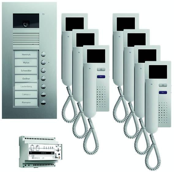 TCS PVU1670-0010 Video-Türsprechanlage zur UP, 7 Tasten, weiß/silber