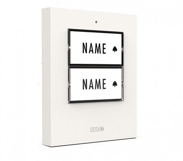 M-E BELL-502-TXW Funk-Klingeltaster für 2-Familien-Haus, weiß (41357)