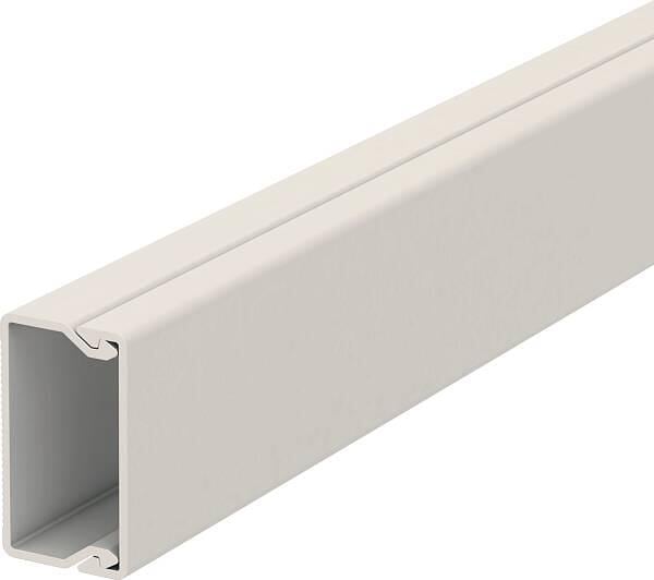 OBO Bettermann WDK20035CW Wand- und Deckenkanal, mit Bodenlochung, 20x35x2000mm, PVC, cremeweiß (6026370)