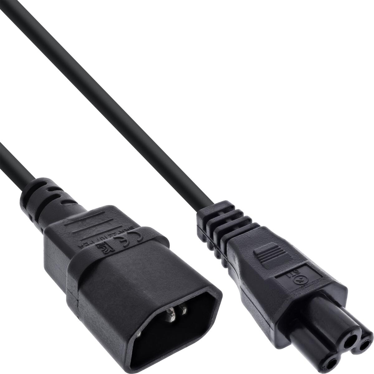 InLine Netzkabel, C14 Kupplung auf C5 Stecker, schwarz, 5m (16555)