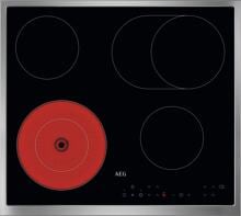 AEG TN64RA06XB Autarkes Glaskeramikkochfeld, 60 cm breit, Pausefunktion, Kindersicherung, Edelstahlrahmen