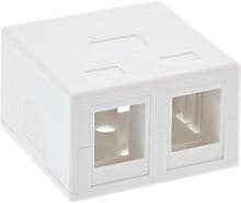 InLine Anschlussdose Aufputz für 2x Keystone RJ45 Buchse, weiß (76202B)