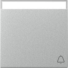 Gira 367326 Wippe mit Klingelsymbol und Beschriftungsfeld, 1fach, System 55, Aluminium (lackiert)