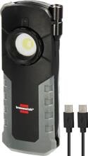 Brennenstuhl Professional Akku LED Handlampe HL 1000 ACW, 1000+380lm, 12h Leuchtdauer, 360°Haken, Akku, USB Kabel, schwarz (1173730001)