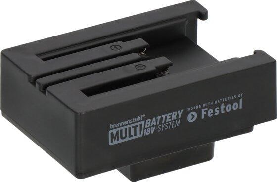 Brennenstuhl Adapter Festool für LED Baustrahler im brennenstuhl Multi Battery 18V System, schwarz (1172640073)