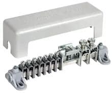 Dehn PAS AH RK 7X25 2X8.10 1XFL40 Potentialausgleichschiene m. Abdeckung 7x 2,5-25mm² 2x16-95mm² 1x Fl 40x5mm (563040)
