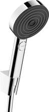 hansgrohe Pulsify Select S Duschkopfhalterungset 105 3 Strahlarten Relaxation mit Duschschlauch 160 cm, Kunststoff, 11,4 l/min, 105 mm, Chrom, (24303000)