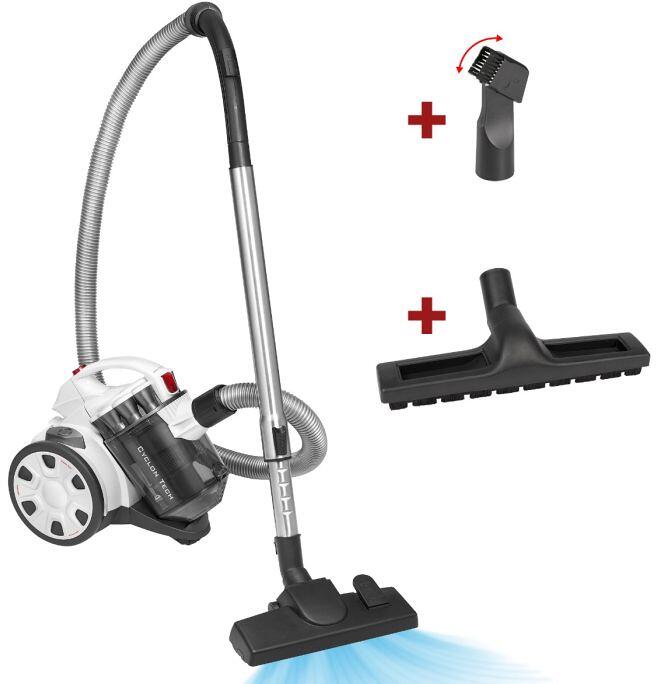 ProfiCare PC-BS 3110 Bodenstaubsauger, 700 W, beutellos, HEPA-Filter, weiß (331100)