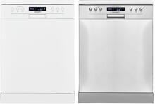 Exquisit GSP9414-030D standgeschirrspüler, 60 cm breit, 14 Maßgedecke, 6 Programme, EcoProgramm, Auto Door Open, LED Display