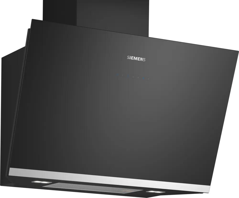 Siemens LC81KAN60 iQ500 A+ Kopffreihaube, 80 cm breit, 915 m³/h, cook Connect System, iQdrive Motor, Leistung 3-stufig + 1 Intensiv, Klarglas schwarz