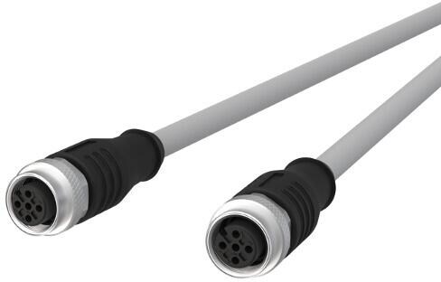 METZ CONNECT M12 Sensor-/Aktorleitung, A-kodiert, 1,0 m, M12 Buchse gerade - M12 Buchse gerade, ungeschirmt, 4-polig, PUR ( 142MCA22010 )
