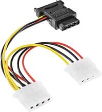 InLine SATA Stromadapterkabel, SATA Buchse an 3x 13,34cm (5,25") Stecker, 0,15m (29679)