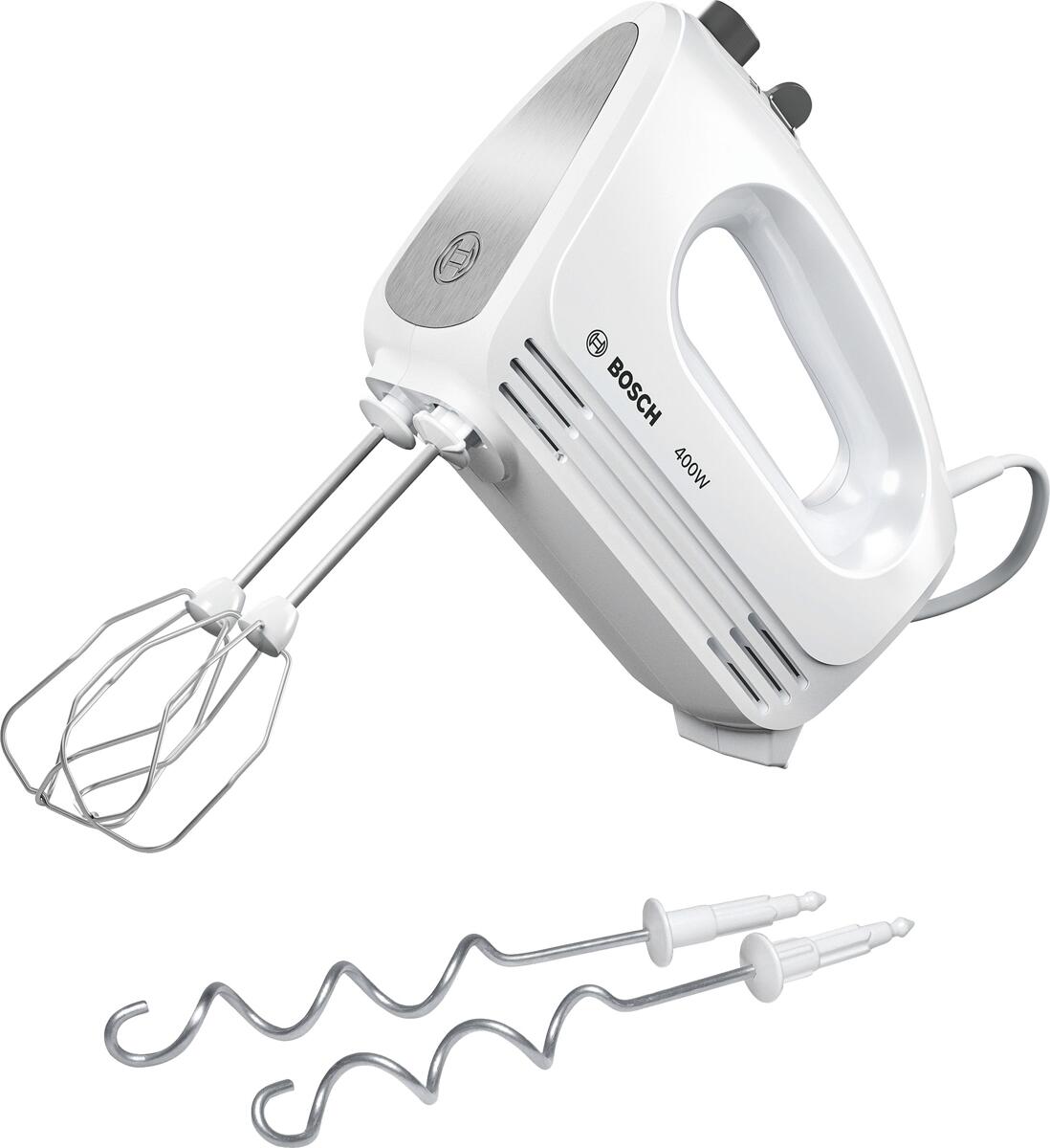 Bosch Siemens 00406058 Mixer, CleverMixx Hand Mixer, 400W, weiß/silber, Basisausstattung