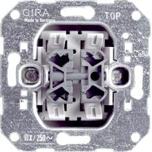 Gira 010800 Einsatz Wippschalter, 10 AX, 250 V~, Wechselschalter, 2fach