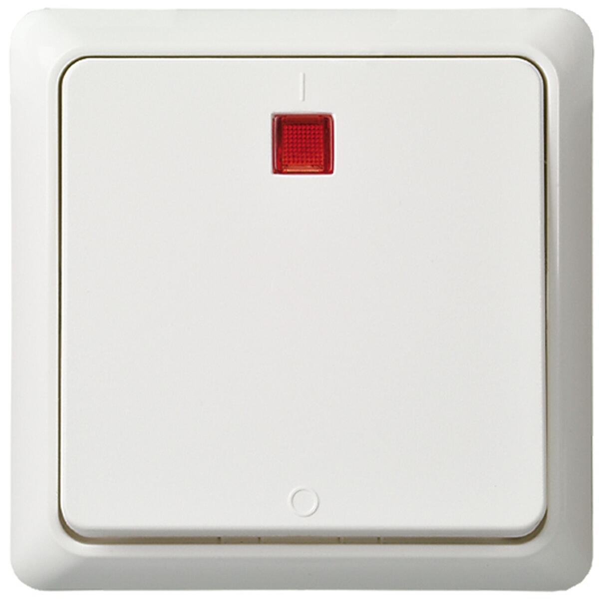 Elso 251214 Kontroll-Ausschalter 2polig beleuchtet 16A, Renovierung komplett Schraubklemme, reinweiß