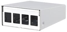 METZ CONNECT Keystone AP-Gehäuse 4 Port reinweiß, unbestückt ( 130861-0402KE )