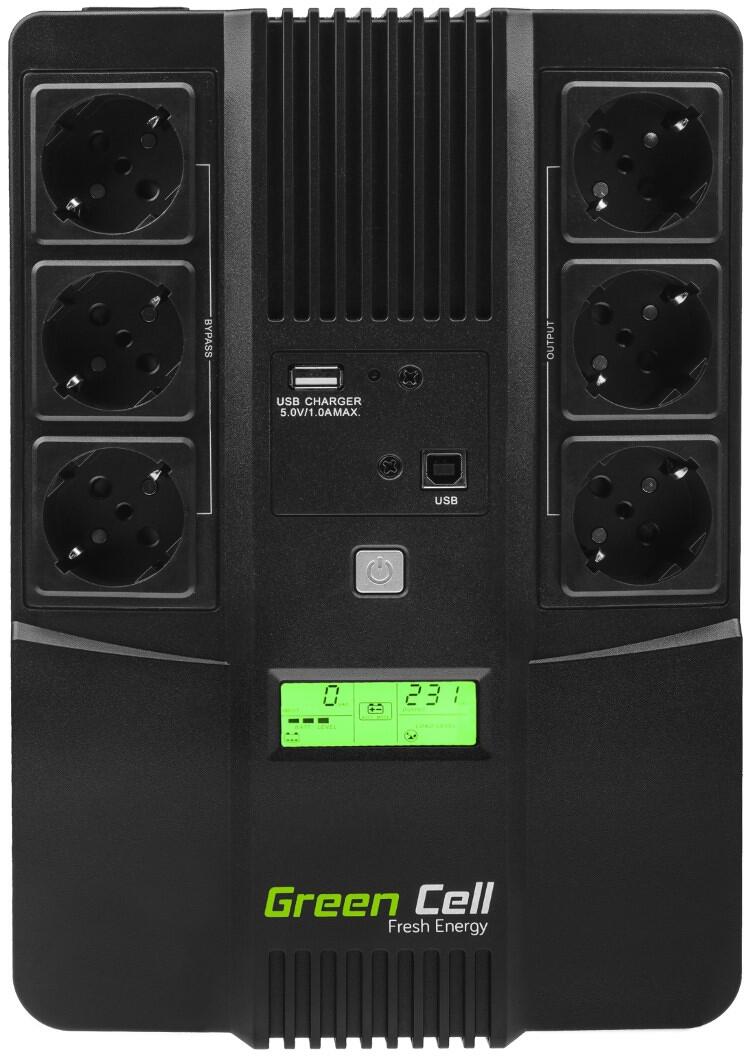 Unterbrechungsfreie Stromversorgung USV 800VA 480W Green Cell