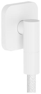 hansgrohe FixFit Fine Q Wandanschluss mit Rückflussverhinderer, Metall, Rückflussverhinderer, Mattweiß, (28884700)