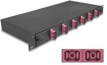 Delock 19″ LWL Spleißbox 6 x SC Duplex OM4 1HE komplett bestückt (67002 )