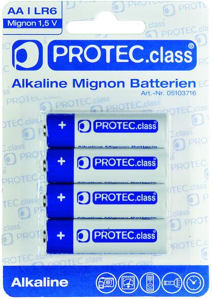 Protec.class PBAT AA Mignon Batterien 4er Blister 1,5V 2600mAh