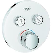 GROHE Grohtherm SmartControl Thermostat mit 2 Absperrventilen, Fertigmontageset für Rapido SmartBox, Wandrosette rund, EcoJoy, moon white (29151LS0)