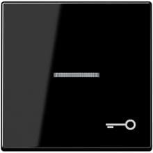 Jung A590KO5TSW Wippe mit Symbol "Tür", mit Lichtleiter, A 500, A plus & A creation, schwarz