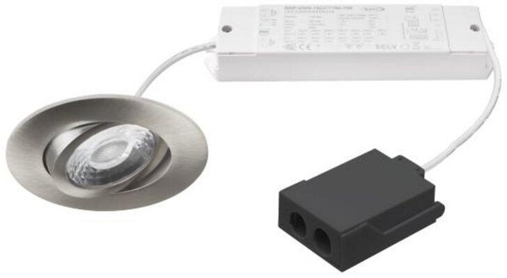 Brumberg ABACO-R LED-Einbaustrahler, 230 V AC, 50 Hz, 6 W, 36°, TunableWhite, 2700 K-6500 K, nickel matt (41413154TW)
