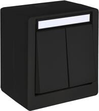 OPUS RESIST Serienschalter, Aufputz, schwarz (755.642.01)
