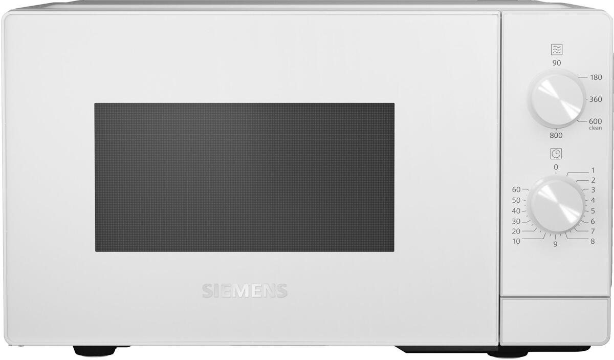 Siemens FF020LMW0 Stand Mikrowelle, 800 W, 20 L, Hydrolyse, LED-Beleuchtung, weiß