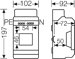 Hensel KV 9103 Automatengehäuse, 3TE, IP65, HxBxT 197x102x92 mm, grau