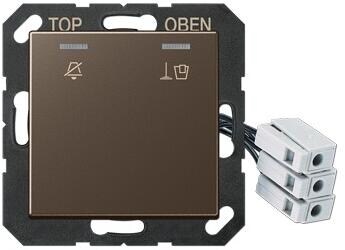 Jung ACUKO5M24MO Hotelabdeckung mit LED-Einheit 24 V, Außenstelle, mokka