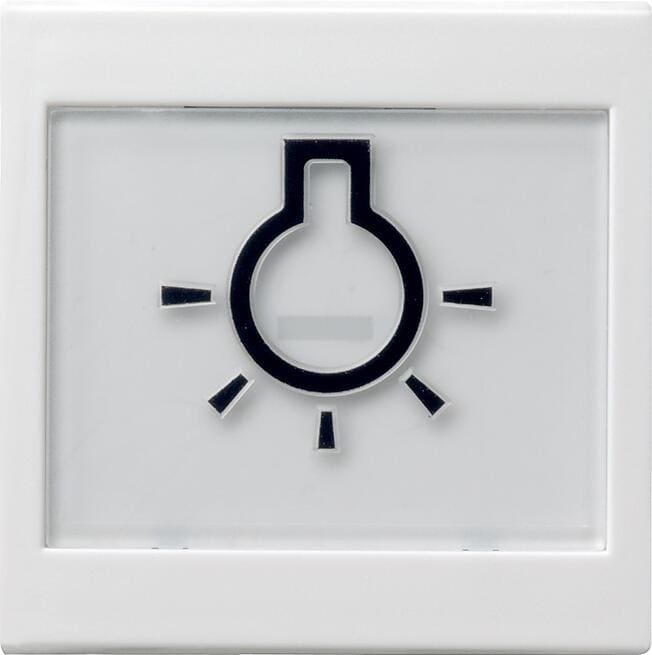 Wippe mit großem Beschriftungsfeld und großer, abtastbarer Symbolik "Licht" Gira 021603
