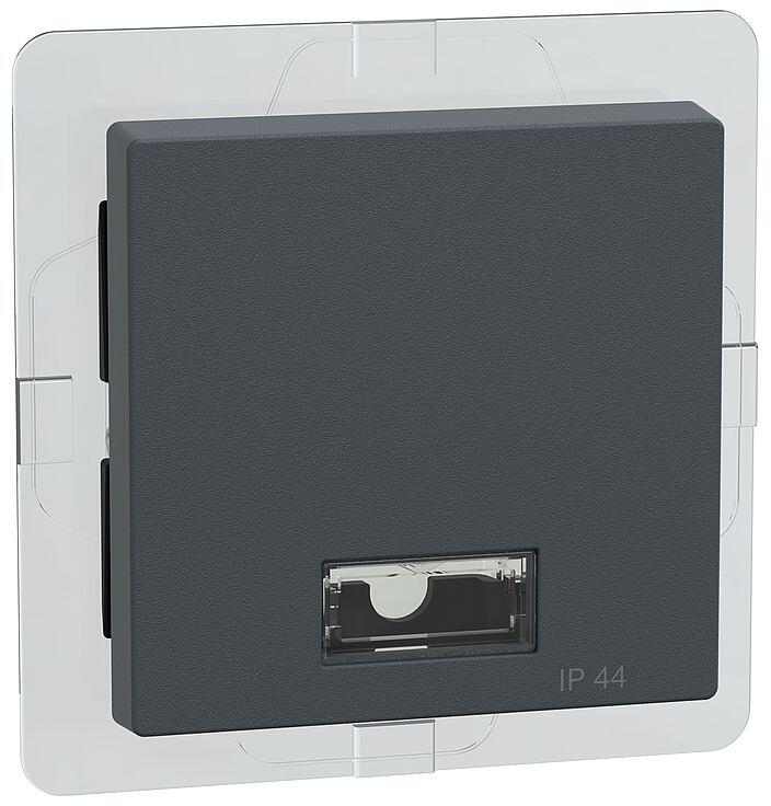 Merten 433714 Wippe mit rechteckigem Symbolfenster, System M, IP44, anthrazit matt