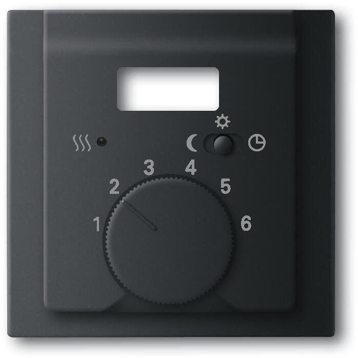 Busch-Jaeger 1795 TA-775 Zentralscheibe für Raumtemperaturregler, schwarz matt, impuls (2CKA001710A3918)