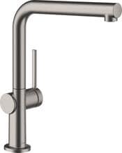 hansgrohe Talis M54 Einhebel-Küchenarmatur 270, 1 Strahlart, Messing, 229 mm, G ⅜ Anschlussschläuche, Brushed Black Chrome (72840340)