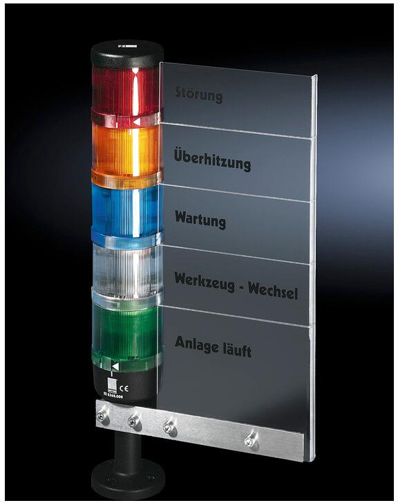 Rittal SG 2374.150 Beschriftungstafel, für Signalsäulen, modular, für 5 optische Elemente