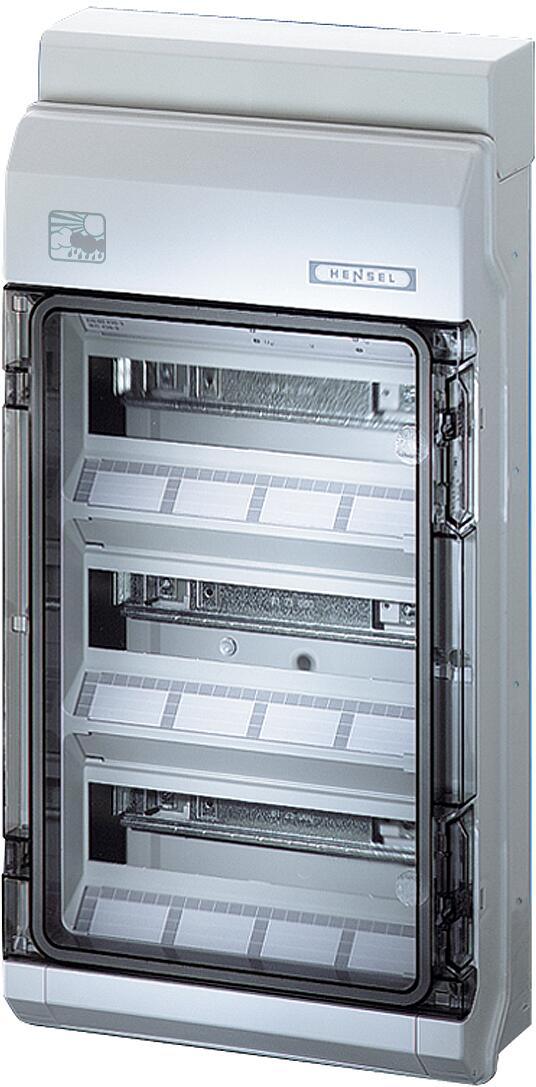 Hensel KV PC 9336 Automatengehäuse, je PE/N Anzahl x Querschnitt 6 x 25 mm², 24 x 4 mm² Cu