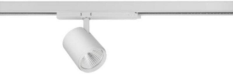 Brumberg RETAIL ONE LED-Schienenstrahler 230 V AC, 50Hz, rund, CRI > 90, 33,5W, 4269lm, 40°, 4.000K, dreh- und schwenkbar, DALI dimmbar, weiß struktur