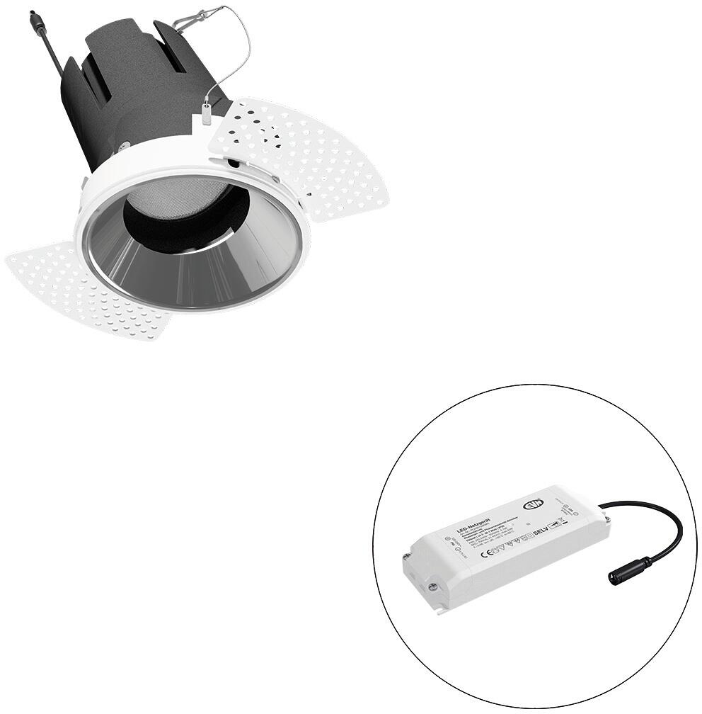 EVN SELECTO LED Deckeneinbau, rund, schwenkbar, IP20, 220-240V/AC, 25W, 4000K, 3063lm, inkl. Netzgerät, DALI, Reflektor silber/hochglänzend, 8.948,00c