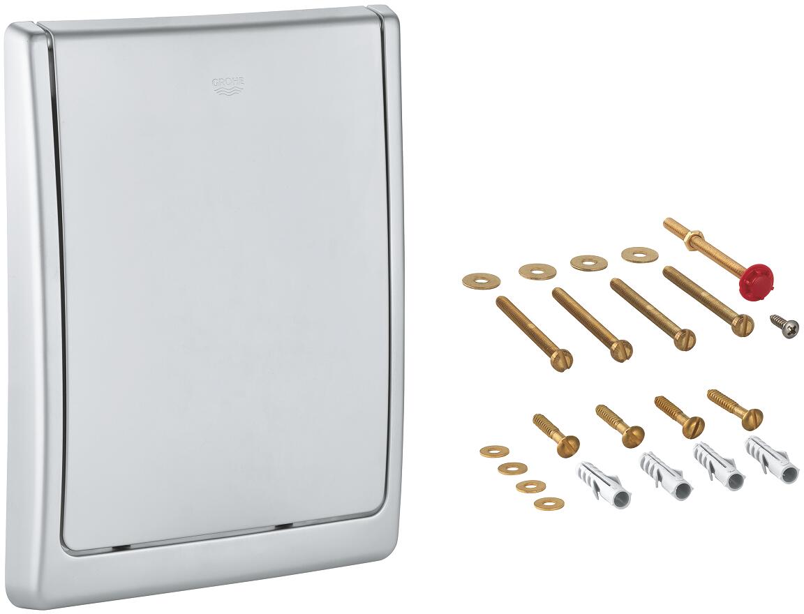 GROHE Abdeckplatte, für WC-Druckspüler Wandeinbau, mattchrom (43179P00)