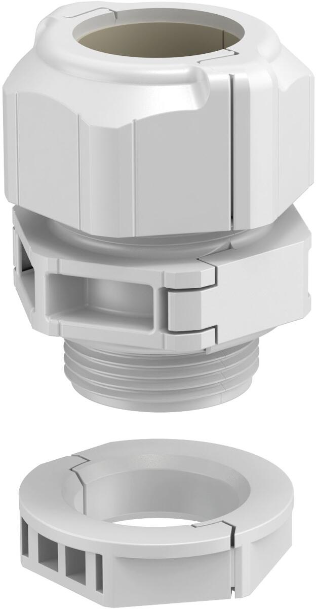 OBO Bettermann V-TEC TB25 06-09 Teilbare Kabelverschraubung, Dichteinsatz, 1 Kabel, lichtgrau (2024912)