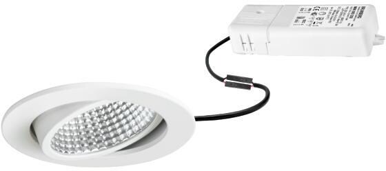 Brumberg KERBY-R LED-Einbaustrahler Phasenabschnitt dimmbar, 12W, 1230 lm, 3000K, rund, schwenkbar, weiß (39395073)