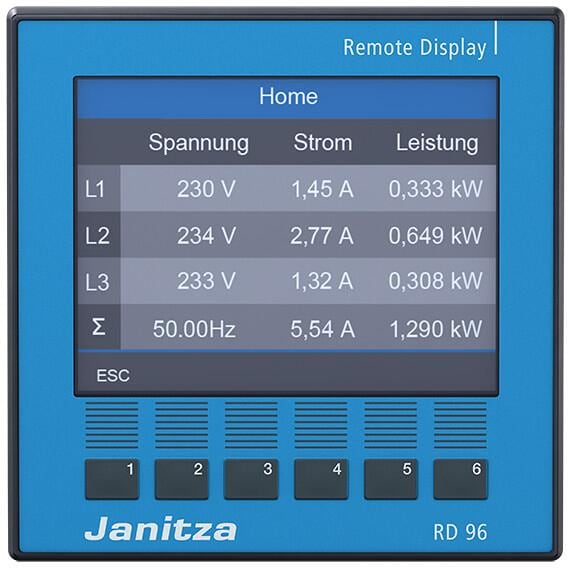 Janitza RD 96 abgesetztes Display für UMG 801 (5231212)