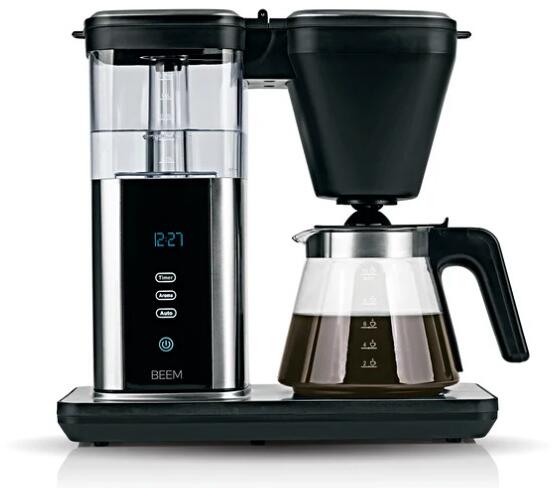 Beem 02275 Kaffeemaschine Direct-Brew, 1550 W, Warmhaltefunktion, 1,25 L Wassertank, Timer, schwarz/ Edelstahl