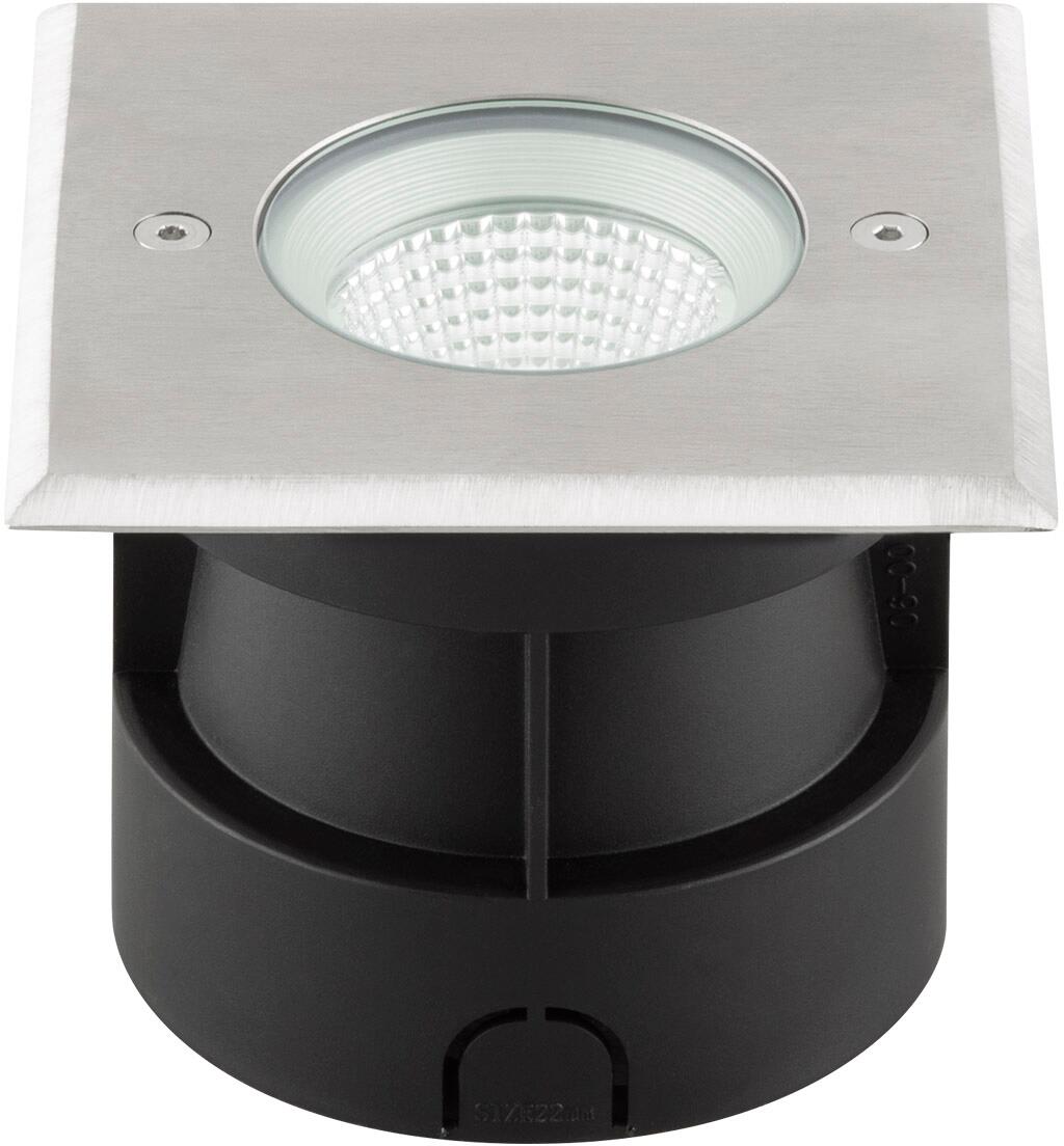 EVN MEERKAT LED Bodeneinbau, IP67, 100-240V, 6W, 3000K, 420lm, quadratisch, breitstrahlend, EDS / alu (PC67106402N)