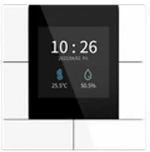 GVS Multifunktionspanel, wahlweise 3 Modis, integrierter Temperatur- und Luftfeuchtigkeitssensor, weiß glänzend (CHPBL-03/00.1.00)