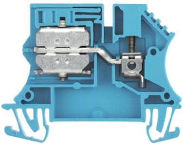 Weidmüller WNT 2,5 Neutralleiter-Trenn Reihenklemme, Sammelschienenanschluss, 2.5 mm², 400V, 24A, gleitend, blau